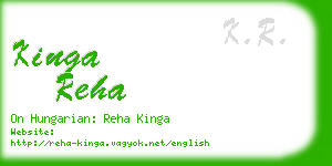 kinga reha business card